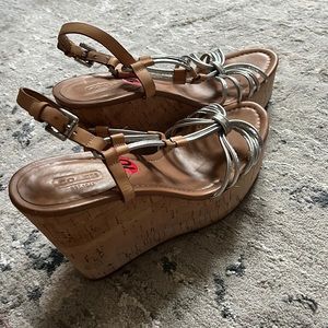 Coach wedges size 10 EUC
